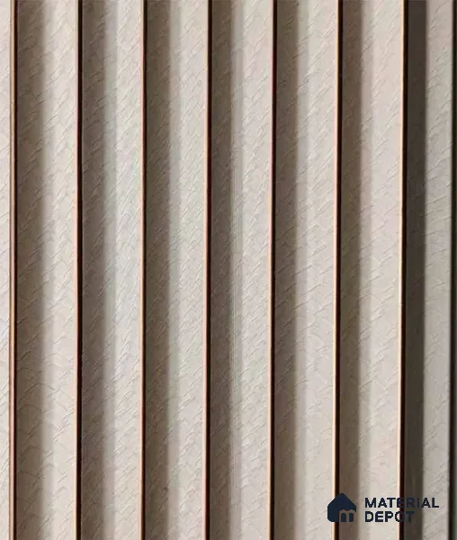 PN 07528 Patterned Look Louver 9.5 ft x 0.4 ft Texture Finish - 10 mm | Suitable for Feature Wall, TV Unit & Living Room