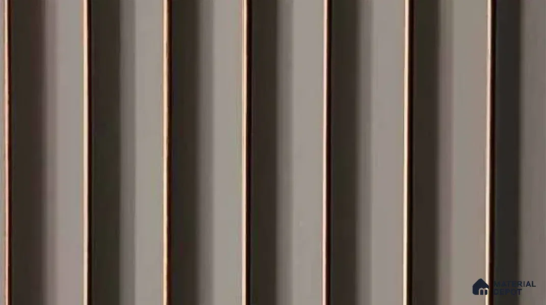 PN 07536 Solid Colors Look Louver 9.5 ft x 0.4 ft Texture Finish - 10 mm | Suitable for Feature Wall, TV Unit & Living Room