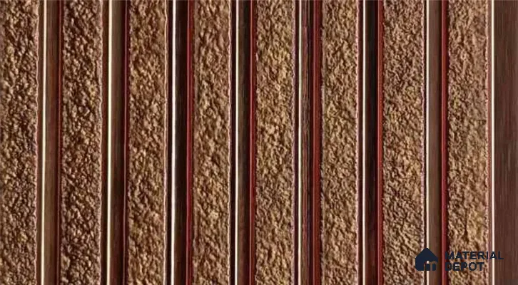 PN 07537 Wood Look Louver 9.5 ft x 0.4 ft Texture Finish  - 10 mm | Suitable for Feature Wall, TV Unit & Living Room