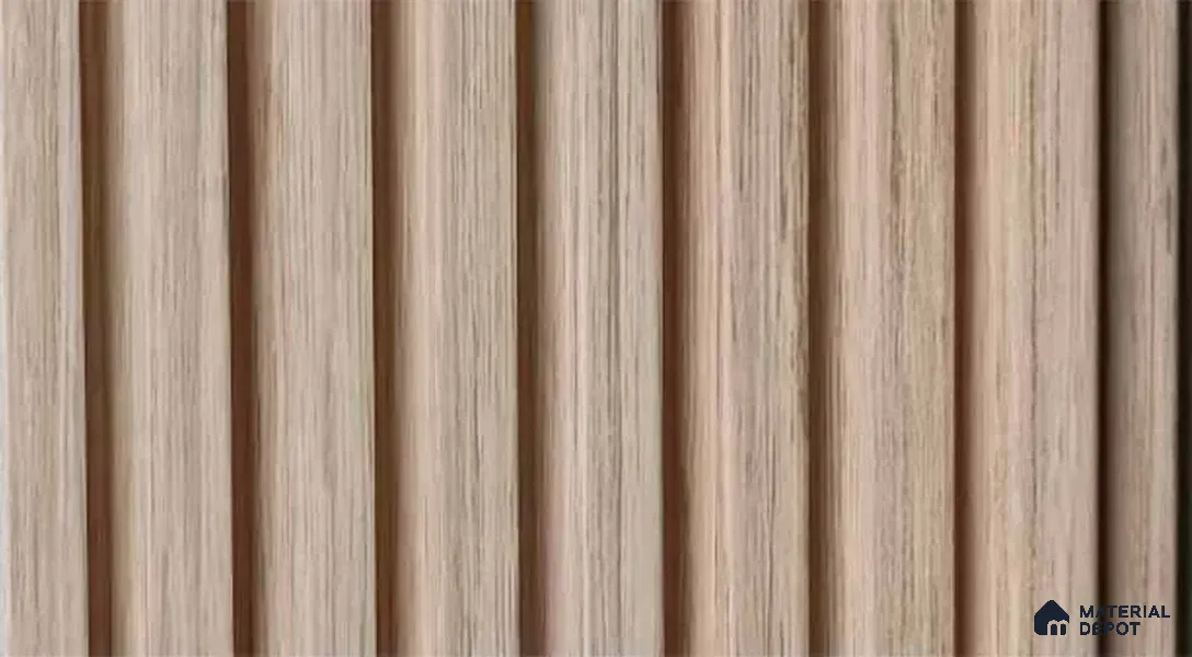 PN 07540 Wood Look Louver 9.5 ft x 0.4 ft Texture Finish - 10 mm | Suitable for Feature Wall, TV Unit & Living Room
