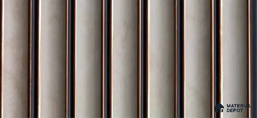 PN 07559 Solid Colors Look Louver 9 ft x 0.5 ft Texture Finish  - 10 mm | Suitable for Feature Wall, TV Unit & Living Room