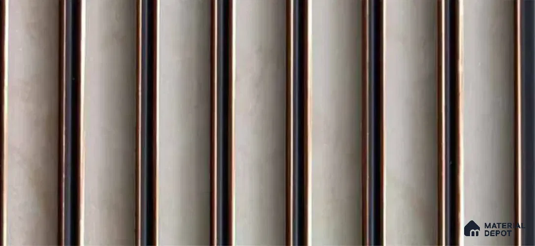 PN 07559 Solid Colors Look Louver 9 ft x 0.5 ft Texture Finish  - 10 mm | Suitable for Feature Wall, TV Unit & Living Room