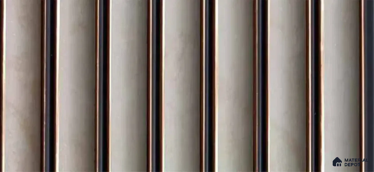 PN 07559 Solid Colors Look Louver 9 ft x 0.5 ft Texture Finish - 10 mm | Suitable for Feature Wall, TV Unit & Living Room