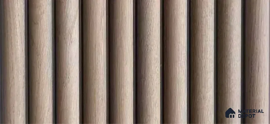 PN 07565 Wood Look Louver 9 ft x 0.5 ft Texture Finish  - 10 mm | Suitable for Feature Wall, TV Unit & Living Room