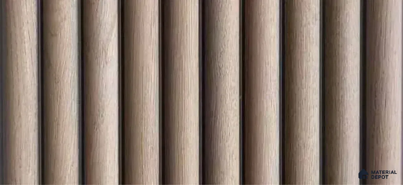 PN 07565 Wood Look Louver 9 ft x 0.5 ft Texture Finish - 10 mm | Suitable for Feature Wall, TV Unit & Living Room