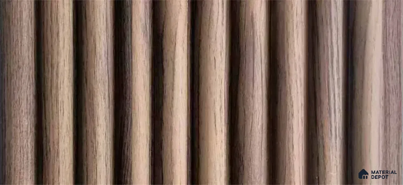 PN 07566 Wood Look Louver 9 ft x 0.5 ft Texture Finish - 10 mm | Suitable for Feature Wall, TV Unit & Living Room
