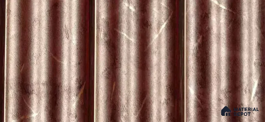 PN 07569 Marble Look Louver 9 ft x 0.5 ft Texture Finish  - 10 mm | Suitable for Feature Wall, TV Unit & Living Room