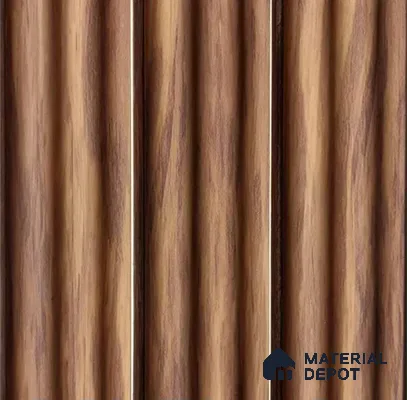 PN 07571 Wood Look Louver 9 ft x 0.5 ft Texture Finish  - 10 mm | Suitable for Feature Wall, TV Unit & Living Room