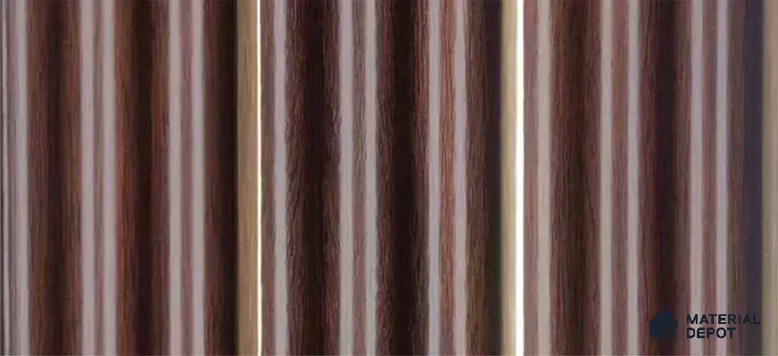 PN 07572 Wood Look Louver 9 ft x 0.5 ft Texture Finish  - 10 mm | Suitable for Feature Wall, TV Unit & Living Room