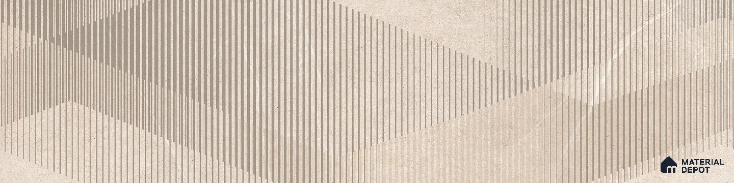 TL 01221 B Fusion Crema Decor 1200x300 mm GVT Carving Matte Finish Abstract Look Tile - 9 mm
