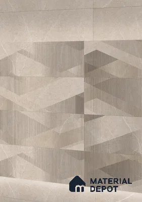 TL 01221 B Fusion Crema Decor 1200x300 mm GVT Carving Matte Finish Abstract Look Tile - 9 mm