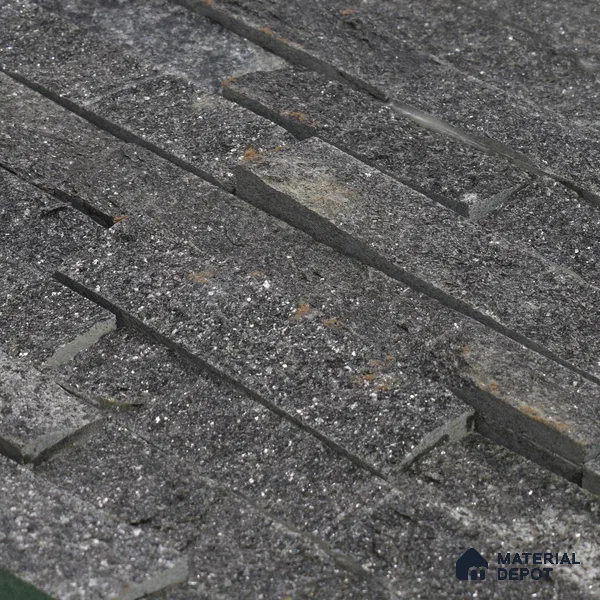 WL 00094 Galaxy Black 600 x 150 mm Natural Stone Wall Cladding | Stone is a Natural Product, Please Expect Variation in Shades