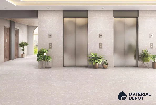 Endless Marble Floor & Wall Tile TL 03543 Galaxy Gray 6 ft x 4 ft Glossy Finish Vitrified Large Format Tile - 9 mm | 3 Random Design | Suitable For Living Room, Bedroom, Bathroom (Sample)