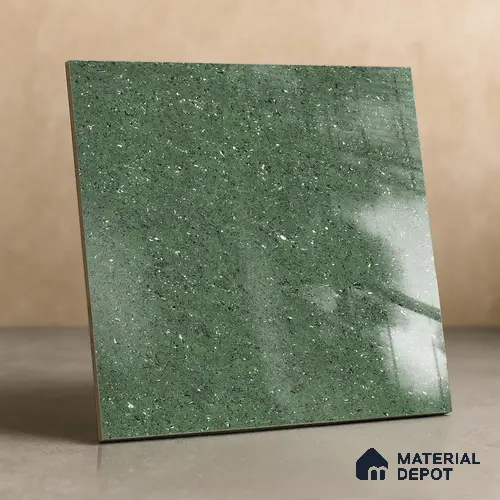 Double Charge Floor & Wall Tile TL 00436 Dualcore Emerald Green 2 ft x 2 ft Vitrified Glossy Finish - 9 mm | Suitable for Bedroom, Living Room, Office & Bathroom Wall