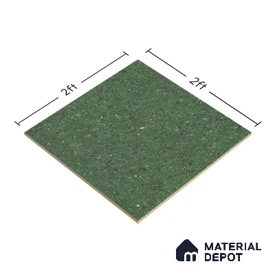 Double Charge Floor & Wall Tile TL 00436 Dualcore Emerald Green 2 ft x 2 ft Vitrified Glossy Finish - 9 mm | Suitable for Bedroom, Living Room, Office & Bathroom Wall