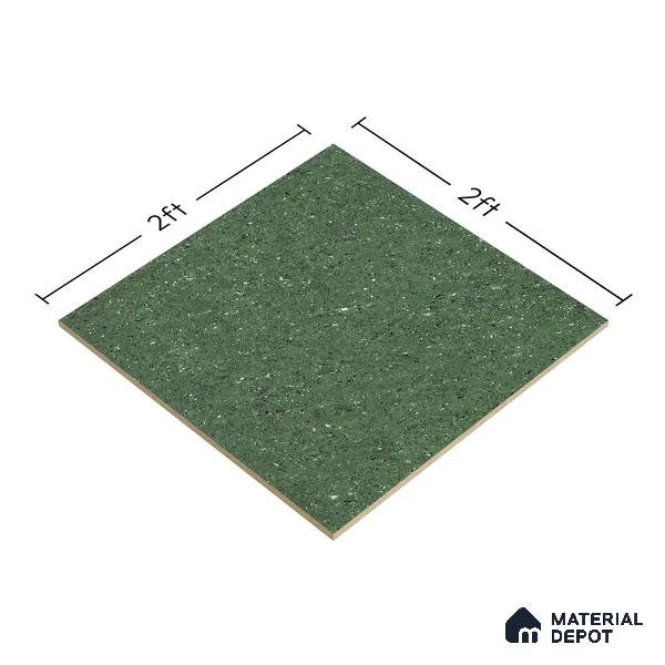Double Charge Floor & Wall Tile TL 00436 Dualcore Emerald Green 2 ft x 2 ft Vitrified Glossy Finish - 9 mm | Suitable for Bedroom, Living Room, Office & Bathroom Wall