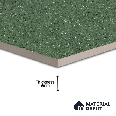Double Charge Floor & Wall Tile TL 00436 Dualcore Emerald Green 2 ft x 2 ft Vitrified Glossy Finish - 9 mm | Suitable for Bedroom, Living Room, Office & Bathroom Wall