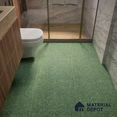 Double Charge Floor & Wall Tile TL 00436 Dualcore Emerald Green 2 ft x 2 ft Vitrified Glossy Finish - 9 mm | Suitable for Bedroom, Living Room, Office & Bathroom Wall