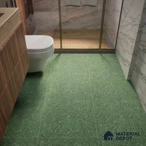 Double Charge Floor & Wall Tile TL 00436 Dualcore Emerald Green 2 ft x 2 ft Vitrified Glossy Finish - 9 mm | Suitable for Bedroom, Living Room, Office & Bathroom Wall