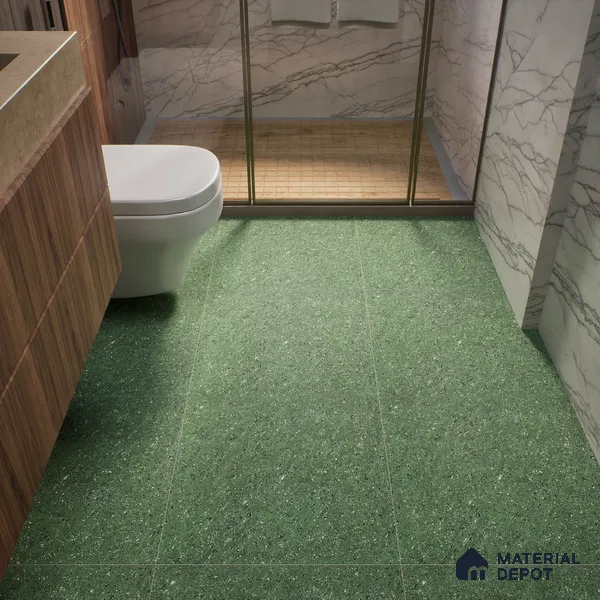 Double Charge Floor & Wall Tile TL 00436 Dualcore Emerald Green 2 ft x 2 ft Vitrified Glossy Finish - 9 mm | Suitable for Bedroom, Living Room, Office & Bathroom Wall