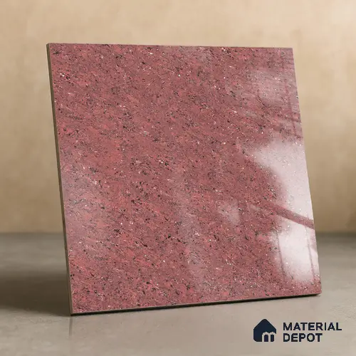Double Charge Floor & Wall Tile TL 00437 Dualcore Rosso Red 2 ft x 2 ft Vitrified Glossy Finish - 9 mm | Suitable for Bedroom, Living Room, Office & Bathroom Wall