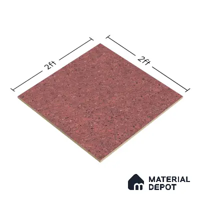 Double Charge Floor & Wall Tile TL 00437 Dualcore Rosso Red 2 ft x 2 ft Vitrified Glossy Finish - 9 mm | Suitable for Bedroom, Living Room, Office & Bathroom Wall