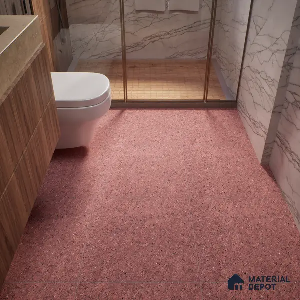 Double Charge Floor & Wall Tile TL 00437 Dualcore Rosso Red 2 ft x 2 ft Vitrified Glossy Finish - 9 mm | Suitable for Bedroom, Living Room, Office & Bathroom Wall