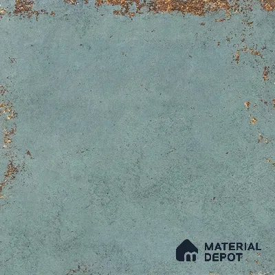 Punch Stone Wall Tile TL 04930 D Imperial Grace Base Antique Floral Green 1 ft x 1 ft Ceramic Matte Finish - 9 mm | Suitable for Living Room, Bedroom, Bathroom, Courtyard, Balcony (Sample)