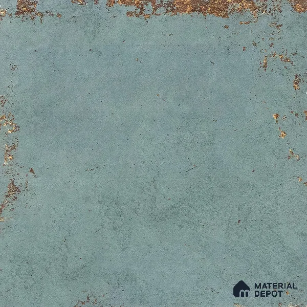 Punch Stone Wall Tile TL 04930 D Imperial Grace Base Antique Floral Green 1 ft x 1 ft Ceramic Matte Finish - 9 mm | Suitable for Living Room, Bedroom, Bathroom, Courtyard, Balcony (Sample)