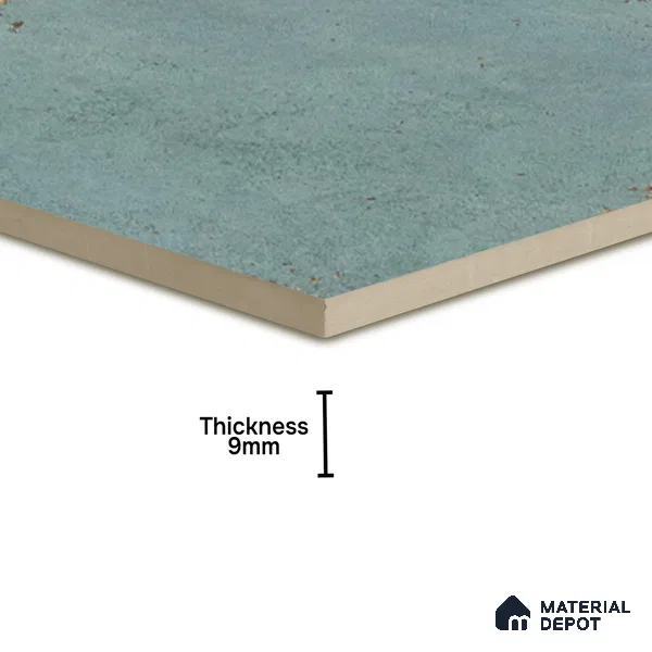 Punch Stone Wall Tile TL 04930 D Imperial Grace Base Antique Floral Green 1 ft x 1 ft Ceramic Matte Finish - 9 mm | Suitable for Living Room, Bedroom, Bathroom, Courtyard, Balcony (Sample)