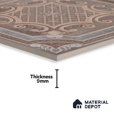 Moroccan Wall Tile TL 04930 Imperial Grace Decor Amber Dunes 1 ft x 1 ft Ceramic Matte Finish - 9 mm | Suitable for Bathroom, Kitchen, Dining Area | Please Expect a Slight Variation of Pattern (Sample)