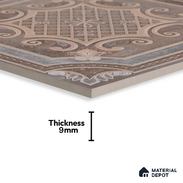 Moroccan Wall Tile TL 04930 Imperial Grace Decor Amber Dunes 1 ft x 1 ft Ceramic Matte Finish - 9 mm | Suitable for Bathroom, Kitchen, Dining Area | Please Expect a Slight Variation of Pattern (Sample)