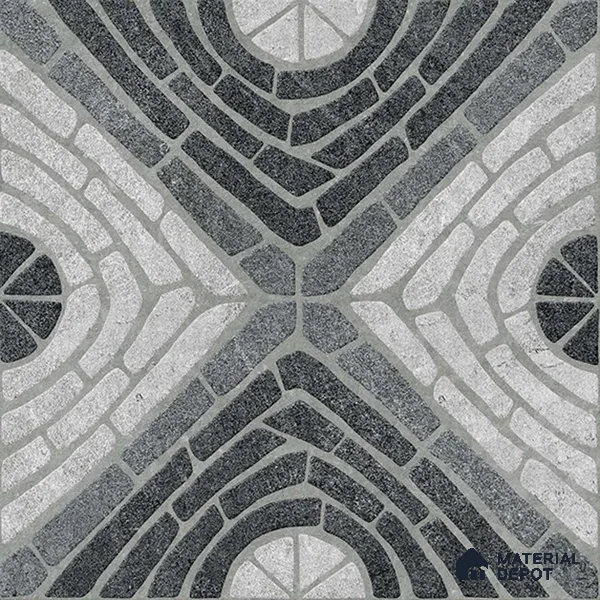 Stone Floor Tile TL 05297 B Strada Slate Grey 20 inch x 20 inch Vitrified Matte Finish - 12 mm | Suitable for Parking, Balcony, Courtyard, Patio, Terrace | Pattern Alignment May Vary | 2-3 mm Spacer is Mandatory (Sample)