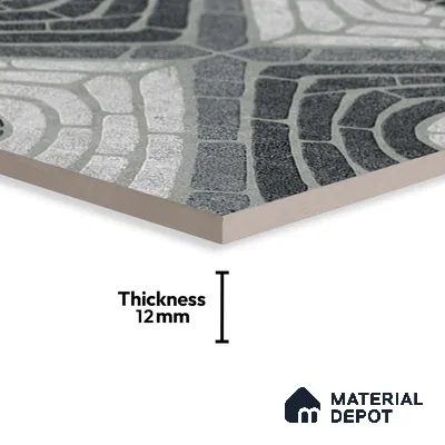 Stone Floor Tile TL 05297 B Strada Slate Grey 20 inch x 20 inch Vitrified Matte Finish - 12 mm | Suitable for Parking, Balcony, Courtyard, Patio, Terrace | Pattern Alignment May Vary | 2-3 mm Spacer is Mandatory (Sample)