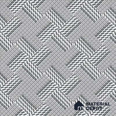 Geometric Floor Tile TL 05298 B Strada Braided Grey 20 inch x 20 inch Vitrified Matte Finish - 12 mm | Suitable for Parking, Balcony, Courtyard, Patio, Terrace | Pattern Alignment May Vary | 2-3 mm Spacer is Mandatory