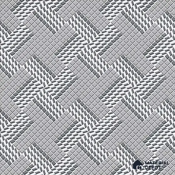 Geometric Floor Tile TL 05298 B Strada Braided Grey 20 inch x 20 inch Vitrified Matte Finish - 12 mm | Suitable for Parking, Balcony, Courtyard, Patio, Terrace | Pattern Alignment May Vary | 2-3 mm Spacer is Mandatory
