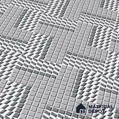 Geometric Floor Tile TL 05298 B Strada Braided Grey 20 inch x 20 inch Vitrified Matte Finish - 12 mm | Suitable for Parking, Balcony, Courtyard, Patio, Terrace | Pattern Alignment May Vary | 2-3 mm Spacer is Mandatory