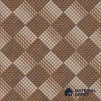 Geometric Floor Tile TL 05298 Strada Braided Brown 20 inch x 20 inch Vitrified Matte Finish - 12 mm | Suitable for Parking, Balcony, Courtyard, Patio, Terrace | Pattern Alignment May Vary | 2-3 mm Spacer is Mandatory