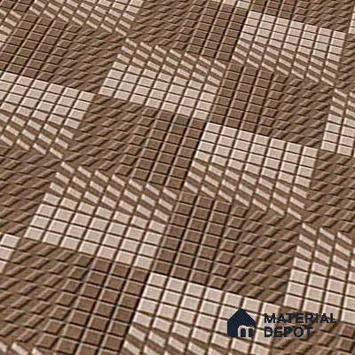 Geometric Floor Tile TL 05298 Strada Braided Brown 20 inch x 20 inch Vitrified Matte Finish - 12 mm | Suitable for Parking, Balcony, Courtyard, Patio, Terrace | Pattern Alignment May Vary | 2-3 mm Spacer is Mandatory
