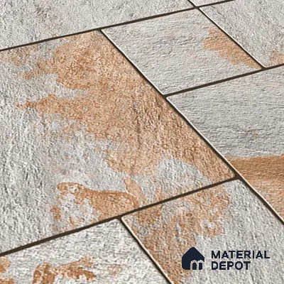 Stone Floor Tile TL 05299 B Strada Cubix Granite 20 inch x 20 inch Vitrified Matte Finish - 12 mm | Suitable for Parking, Balcony, Courtyard, Patio, Terrace | Pattern Alignment May Vary | 2-3 mm Spacer is Mandatory