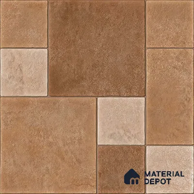 Geometric Floor Tile TL 05299 Strada Cuboid Crema 20 inch x 20 inch Vitrified Matte Finish - 12 mm | Suitable for Parking, Balcony, Courtyard, Patio, Terrace | Pattern Alignment May Vary | 2-3 mm Spacer is Mandatory (Sample)