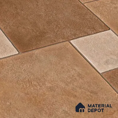 Geometric Floor Tile TL 05299 Strada Cuboid Crema 20 inch x 20 inch Vitrified Matte Finish - 12 mm | Suitable for Parking, Balcony, Courtyard, Patio, Terrace | Pattern Alignment May Vary | 2-3 mm Spacer is Mandatory (Sample)