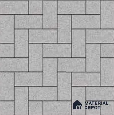 Geometric Floor Tile TL 05300 D Strada Herringbone Smoke 16 inch x 16 inch Vitrified Punch Matte Finish - 12 mm | Suitable for Parking, Balcony, Courtyard, Patio, Terrace | Pattern Alignment May Vary | 2-3 mm Spacer is Mandatory