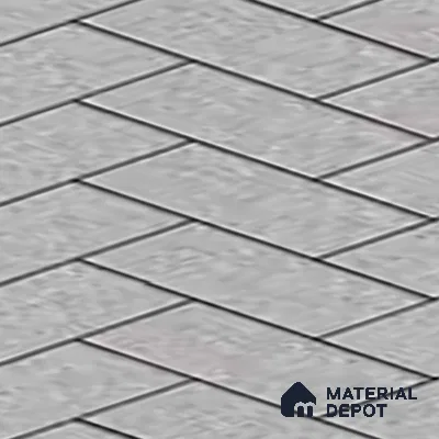 Geometric Floor Tile TL 05300 D Strada Herringbone Smoke 16 inch x 16 inch Vitrified Punch Matte Finish - 12 mm | Suitable for Parking, Balcony, Courtyard, Patio, Terrace | Pattern Alignment May Vary | 2-3 mm Spacer is Mandatory
