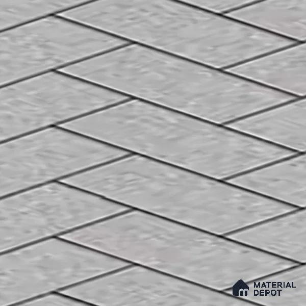 Geometric Floor Tile TL 05300 D Strada Herringbone Smoke 16 inch x 16 inch Vitrified Punch Matte Finish - 12 mm | Suitable for Parking, Balcony, Courtyard, Patio, Terrace | Pattern Alignment May Vary | 2-3 mm Spacer is Mandatory