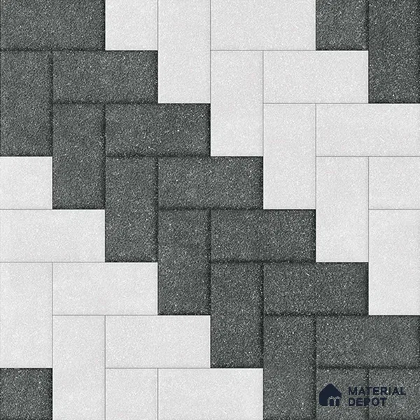 Stone Floor Tile TL 05300 G Strada Slate Brick 20 inch x 20 inch Vitrified Matte Finish - 12 mm | Suitable for Parking, Balcony, Courtyard, Patio, Terrace | Pattern Alignment May Vary | 2-3 mm Spacer is Mandatory (Sample)