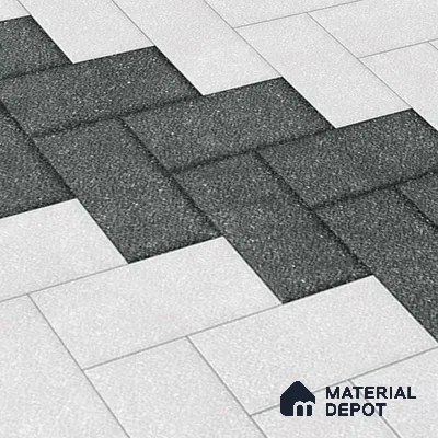 Stone Floor Tile TL 05300 G Strada Slate Brick 20 inch x 20 inch Vitrified Matte Finish - 12 mm | Suitable for Parking, Balcony, Courtyard, Patio, Terrace | Pattern Alignment May Vary | 2-3 mm Spacer is Mandatory (Sample)