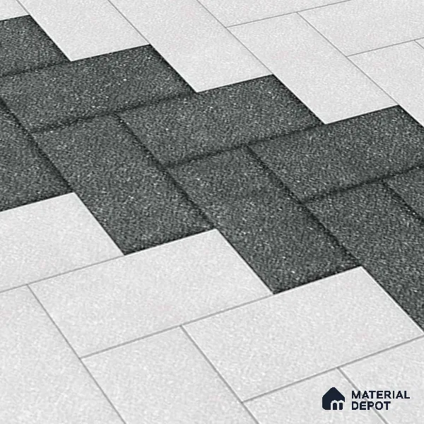 Stone Floor Tile TL 05300 G Strada Slate Brick 20 inch x 20 inch Vitrified Matte Finish - 12 mm | Suitable for Parking, Balcony, Courtyard, Patio, Terrace | Pattern Alignment May Vary | 2-3 mm Spacer is Mandatory (Sample)