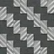Stone Floor Tile TL 05300 O Strada Herringbone Haze Black 20 inch x 20 inch Vitrified Matte Finish - 12 mm | Suitable for Parking, Balcony, Courtyard, Patio, Terrace | Image 01