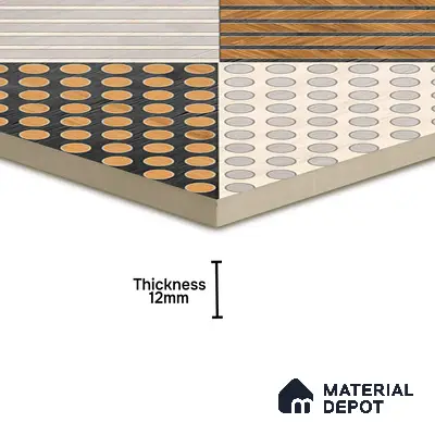 Geometric Floor Tile TL 05301 Strada Morse Triago 16 inch x 16 inch Vitrified Punch Matte Finish - 12 mm | Suitable for Parking, Balcony, Courtyard, Patio, Terrace | Pattern Alignment May Vary | 2-3 mm Spacer is Mandatory